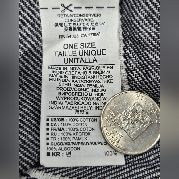 BANANA REPUBLIC NADIA STRIPE SCARF WRAP SHAWL OVERSIZE NAVY BLUE WHITE WOMEN OS - Picture 10 of 10